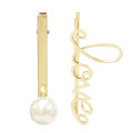 F-0961 Fashion Love Letter Pearl Hair Pins Set