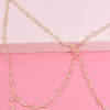 N-7696  Sexy Glistening Body Chain For Women Rhinestone Gold Plated Chest Chain Summer Beach Body Jewelry Accessories