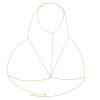 N-7698 Women Sexy Glistening Body Chain Gold Plated Chest Chain Summer Beach Body Jewelry