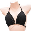 N-7698 Women Sexy Glistening Body Chain Gold Plated Chest Chain Summer Beach Body Jewelry