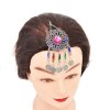 N-7704 Bohemian Vintage Metal Colorful Crystal Coin Necklaces Earrings Hair Clips Sets Festival Dance Party Jewelry sets