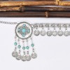 F-0962 Bohemian Boho Headpiece For Women Turquoise Long Tassel Coin headpiece Decoration Hair Accessories Jewelry For Women Dancing Girls