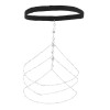 N-7707 Women Fashion Sexy Black Rope Elastic Gold Silver Thigh Chain Diamond Pendant Leg Chain Beach Party Body Jewelry