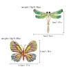 P-0165 Cute Crystal Rhinestone Butterfly Dragonfly Brooches for Women Suit Dress Clothes Accessories