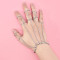 B-1173 Finger Ring Bracelet Hand Harness Chain Bracelet Shiny Gifts for Women Girls