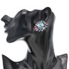 E-6396 Vintage Multicolors Crystal Rhinestones Eye Shaped Stud Earrings for Women Boho Party Jewelry Gift