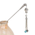 F-0964 Vintage Fish Charms Hair Pin Turquoise Beads Tassels Hair Pins