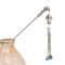 F-0964 Vintage Fish Charms Hair Pin Turquoise Beads Tassels Hair Pins