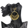 N-7711 Women Jewelry Set Vintage Bell Tassel Pendant Earrings and Necklace Set