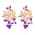E-6398 Summer New Leaf Fruit Earrings For Women Boho Fashion Alloy Colorful Pearl Gold Color Leaf Earrings Party Gifts