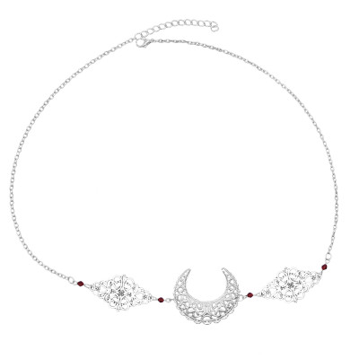 F-0967 Crescent Moon Boho Head Chain Pendant Gothic Forehead Headpiece Headband Retro Hair Accessories Wedding Head Dress