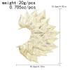 E-6400 1PC Gold Metal Big Leaf Ear Cuff Non Piercing Ears Clip Left Side Earrings Party Fashion Jewelry
