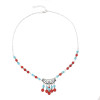 N-7714 Bohemian Vintage Necklace Exquisite Pattern Beads Forehead Pendant Necklace For Women Girls Ethnic Gift