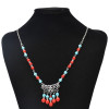 N-7714 Bohemian Vintage Necklace Exquisite Pattern Beads Forehead Pendant Necklace For Women Girls Ethnic Gift