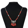 N-7714 Bohemian Vintage Necklace Exquisite Pattern Beads Forehead Pendant Necklace For Women Girls Ethnic Gift