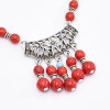 N-7714 Bohemian Vintage Necklace Exquisite Pattern Beads Forehead Pendant Necklace For Women Girls Ethnic Gift