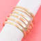 B-1188 6PCS/Set Gold Chain Beads Lock Pendant Bracelets & Bangles Sets for Women Boho Holiday Party Jewelry