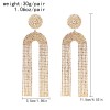 E-6401 Luxury Big Crystal Rhinestone Long Tassel Drop Earrings for Women Lady Night Club Party Wedding Jewelry Gift