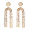 E-6401 Luxury Big Crystal Rhinestone Long Tassel Drop Earrings for Women Lady Night Club Party Wedding Jewelry Gift