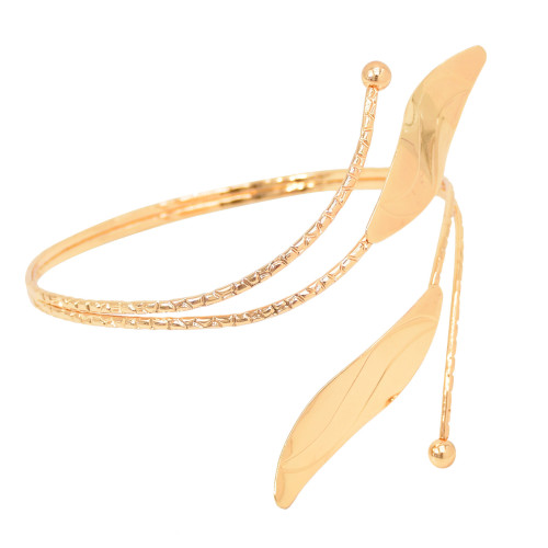 B-1189 Arm Cuff Upper ArmBand Cuff Bracelet Bangle For Women Gold Silver Plated Leaves Adjustable Bangle