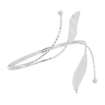 B-1189 Arm Cuff Upper ArmBand Cuff Bracelet Bangle For Women Gold Silver Plated Leaves Adjustable Bangle