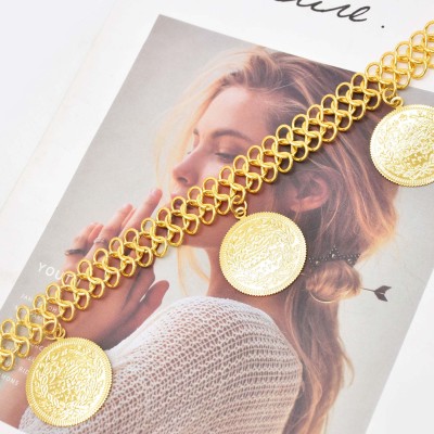 N-7720 Indian Thailand Gold Metal Coin Tassel Body Chains for Women Wedding Party Body Fashion Accessories