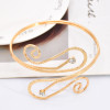 B-1190 Arm Cuff Symmetrical Up And Down ArmBand Cuff Bracelet Bangle For Women Rhinestone Gold Silver Plated  Adjustable Bangle