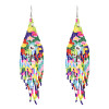 E-6402 Vivid Colorful Dangle Earring For Wome Long Tassel Hanging Beads Earrings for Women Party Jewelry Gift