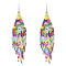 E-6402 Vivid Colorful Dangle Earring For Wome Long Tassel Hanging Beads Earrings for Women Party Jewelry Gift