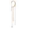 E-6403 1PC New Elegant Women Pearl Ear Cuff Without Pierced Long Tassel Clip on Earrings Holiday Party Jewelry Gift
