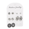 Fashion 21 Styles Stud Earrings Set Alloy Retro Cartoon Pattern Stud Jewelry