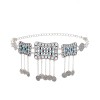 N-7724 Egyptian Crystal Carved Pattern Waist Belly Chains Long Tassel Coins Dancing Beach Belt Statement Body Chain  India Ethnic Boho Turkish Jewelry