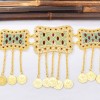 N-7724 Egyptian Crystal Carved Pattern Waist Belly Chains Long Tassel Coins Dancing Beach Belt Statement Body Chain  India Ethnic Boho Turkish Jewelry