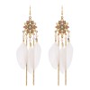 E-6405 Women Feather Earrings Bohemian Long Fringe Tassel   Dangle Earrings Set For Women Girls