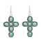 E-6406 3 Styles  Flower Cross Leaf Drop Dangle Earrings Vintage Style Dangle Earrings For Women Girls