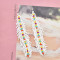 E-6407 Ethnic Bohemia Style Handmade Colorized Seed Beads Feather Shape Statement Seed Beads Drop Earrings