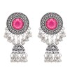 E-6409 Indian Vintage Geometric Bells Tassel Carved Flower Drop Earrings for Women Boho Party Jewelry Gift