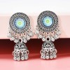 E-6409 Indian Vintage Geometric Bells Tassel Carved Flower Drop Earrings for Women Boho Party Jewelry Gift