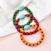 B-1194 Summer Fashion Turquoise Beaded Bracelet Multiple Colors Red Orange Boho Vintage Personality Jewelry Birthday Party Gift