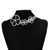 N-7727 Fashion Luxury Flower Necklace Multiple Rhinestone Necklace For Women Girls