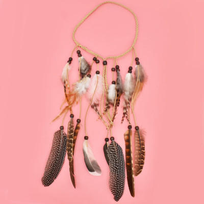 F-0971 Summer Fashion Feather Headwear for Ladies Retro Elegant Feather Tassel Boho Hair Accessories Birthday Gift