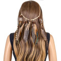 F-0971 Summer Fashion Feather Headwear for Ladies Retro Elegant Feather Tassel Boho Hair Accessories Birthday Gift