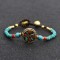 B-1198 Ethnic Bohemian Turquoises Acrylic Beads Rope Woven Bracelets for Women Handmade Party Jewelry Gift