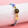 B-1199 Ethnic Bohemian Turquoises Acrylic Beads Rope Woven Handmade Bracelets for Women