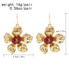 N-7732 E-6417 Fashion Gold Metal Pomegranate Flower Pendant Necklaces Earrings Sets for Women Bridal Wedding Party Jewelry Sets