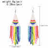 E-6413 Vivid Colorful Dangle Earring For Wome Long Tassel Hanging Beads Earrings for Women Party Jewelry Gift