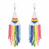 E-6413 Vivid Colorful Dangle Earring For Wome Long Tassel Hanging Beads Earrings for Women Party Jewelry Gift