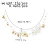F-0973 Handmade Gold Wired Yarn Flower Pearl Headbands Headdress For Bridal Wedding Engagement Hair Accessories
