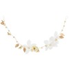F-0973 Handmade Gold Wired Yarn Flower Pearl Headbands Headdress For Bridal Wedding Engagement Hair Accessories