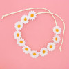F-0974 Sunflower Crown Hair Wreath Daisy Flower Headbands Hippie Headbands Adjustable Floral Bridal Headpiece for Hippie Party Wedding Festivals Photo Props